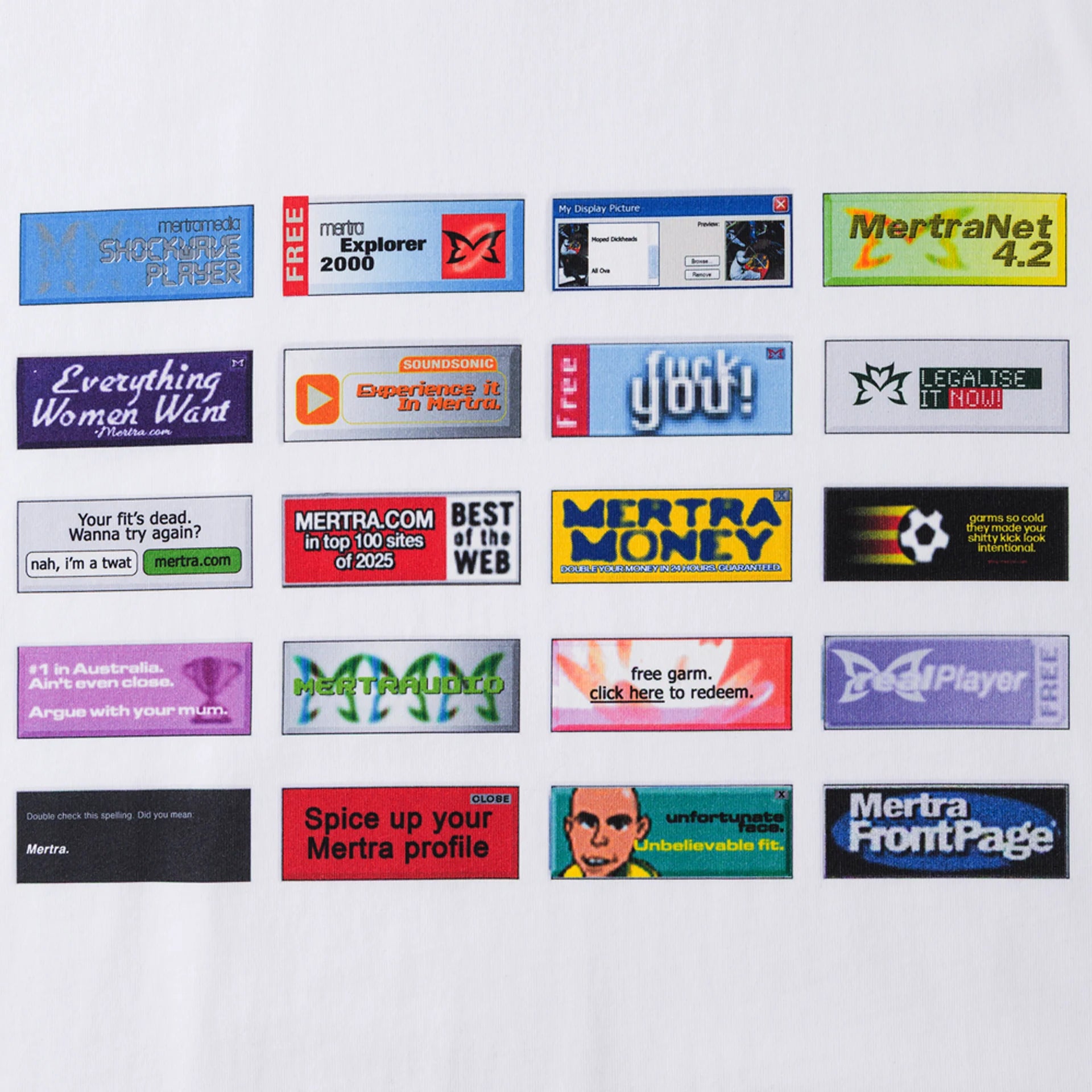 Archive Banner Tee (White)