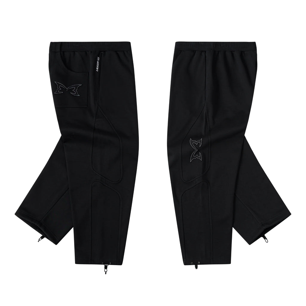 Split Panel Joggers (Black)