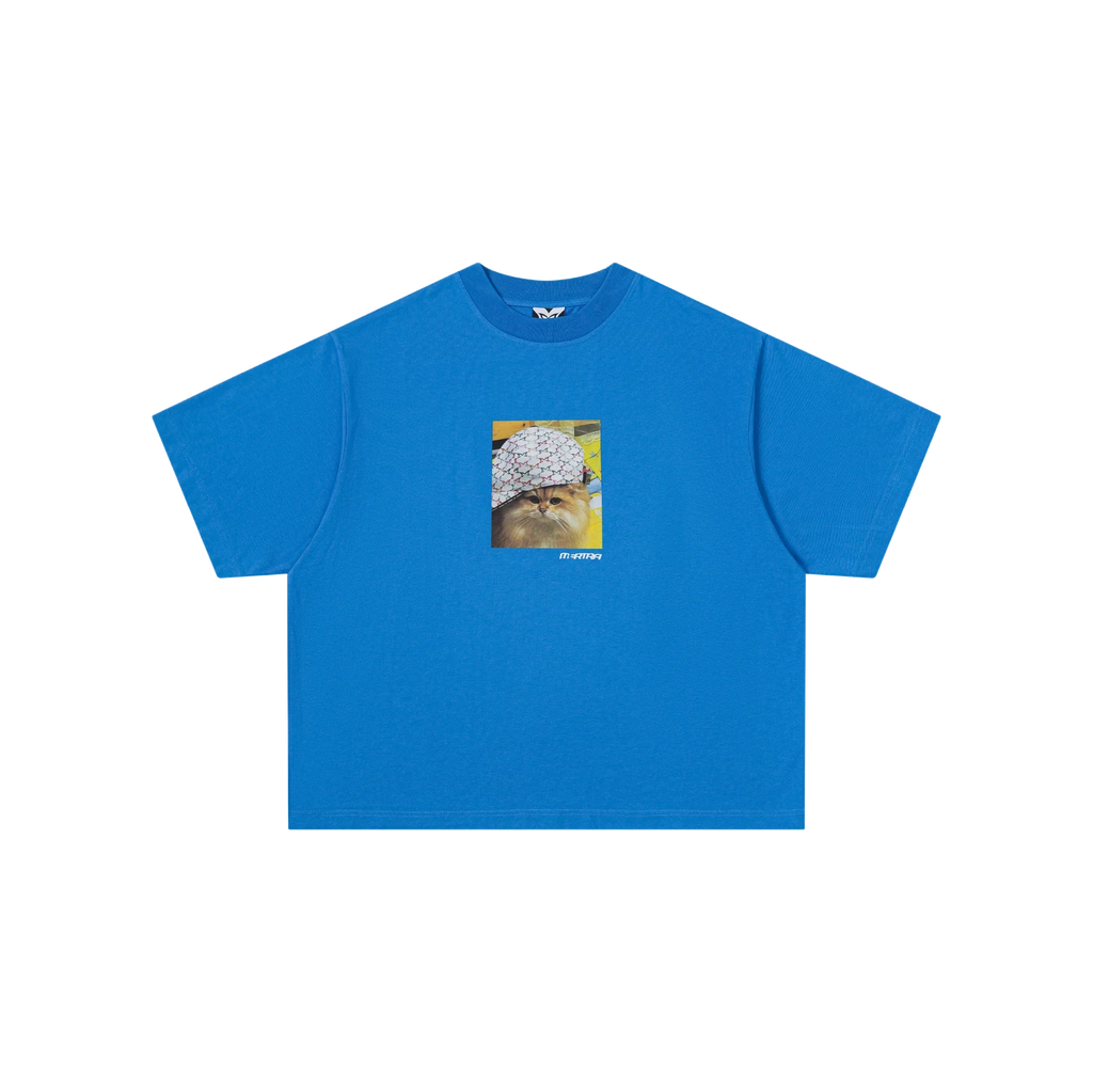 Cat In Da Hat Tee (Blue)