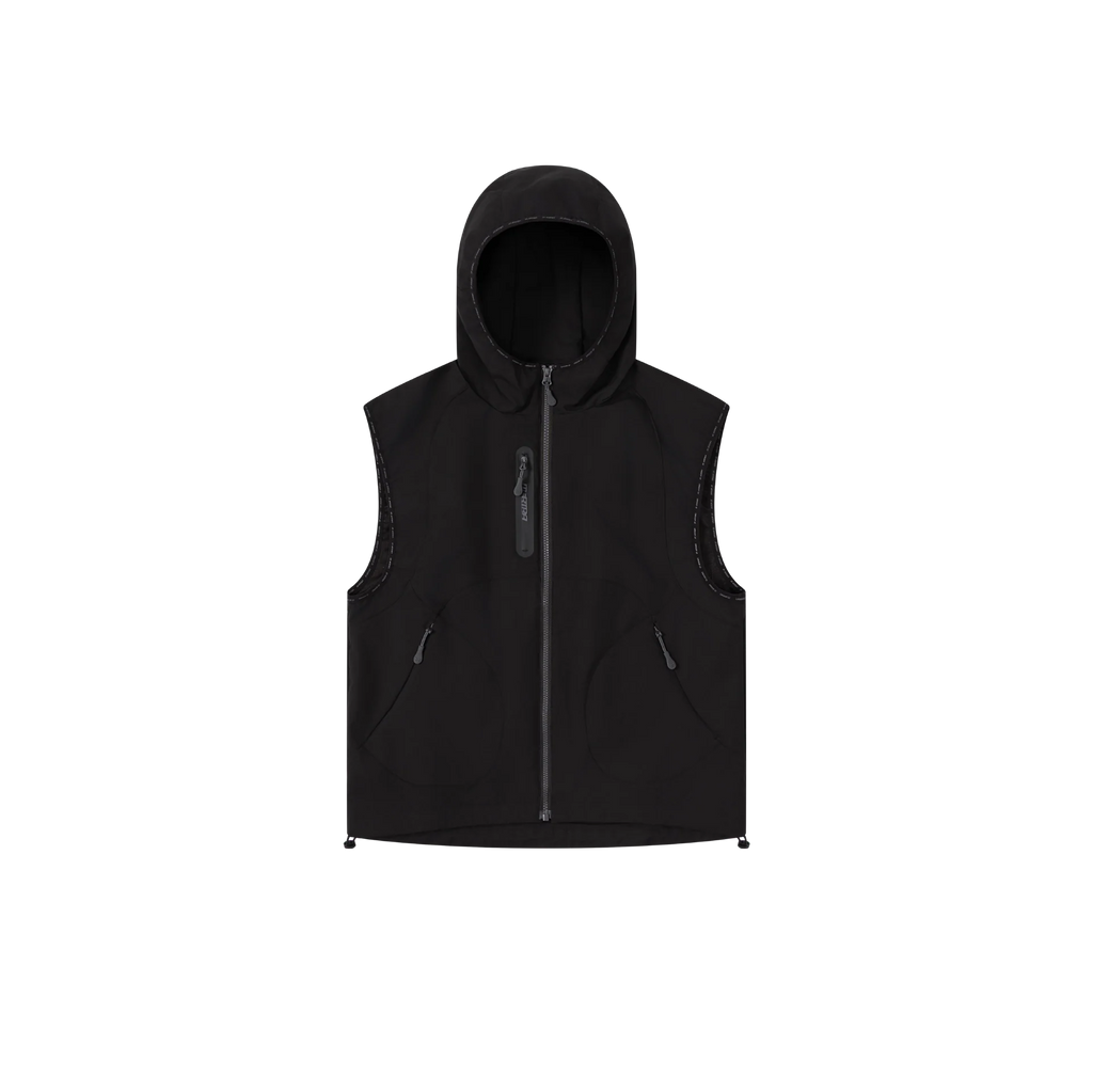 Technical Hooded Gilet (Black)