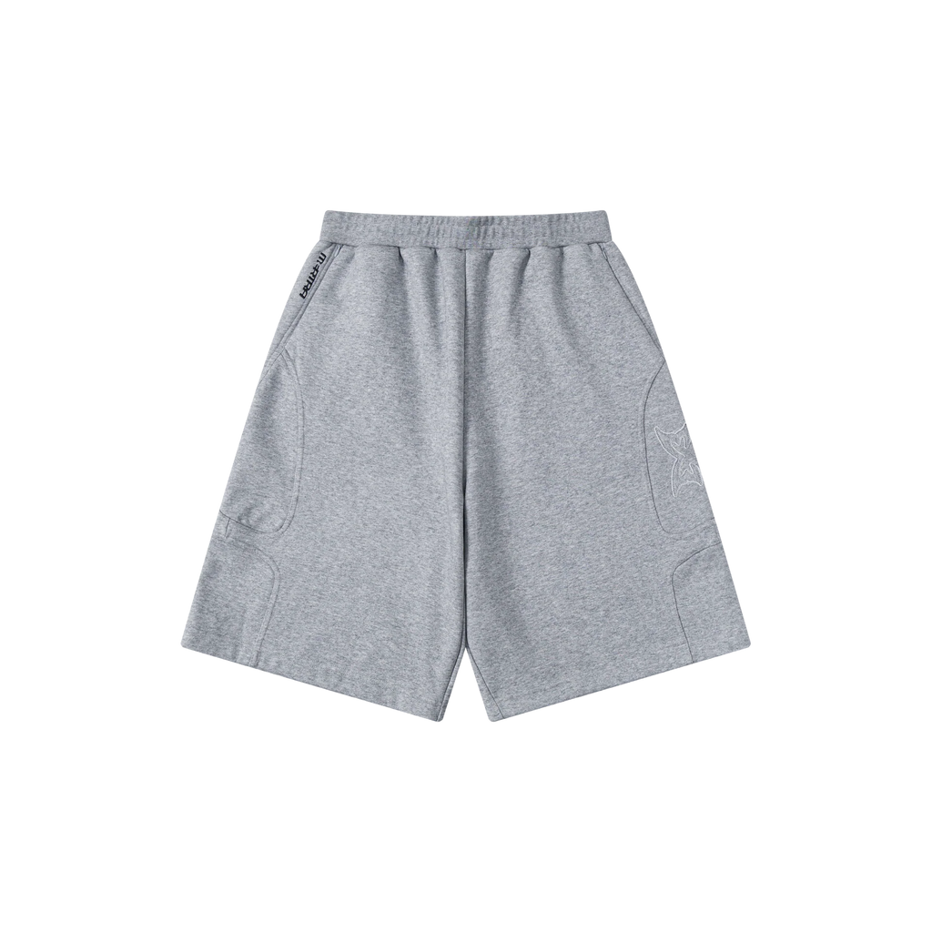 Split Panel Tracksuit Shorts (Grey)