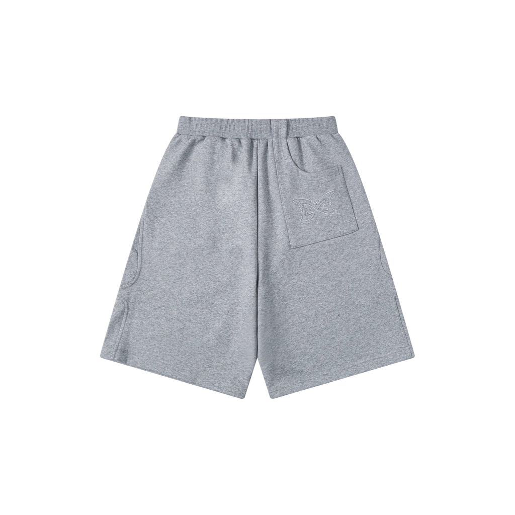 Split Panel Tracksuit Shorts (Grey)