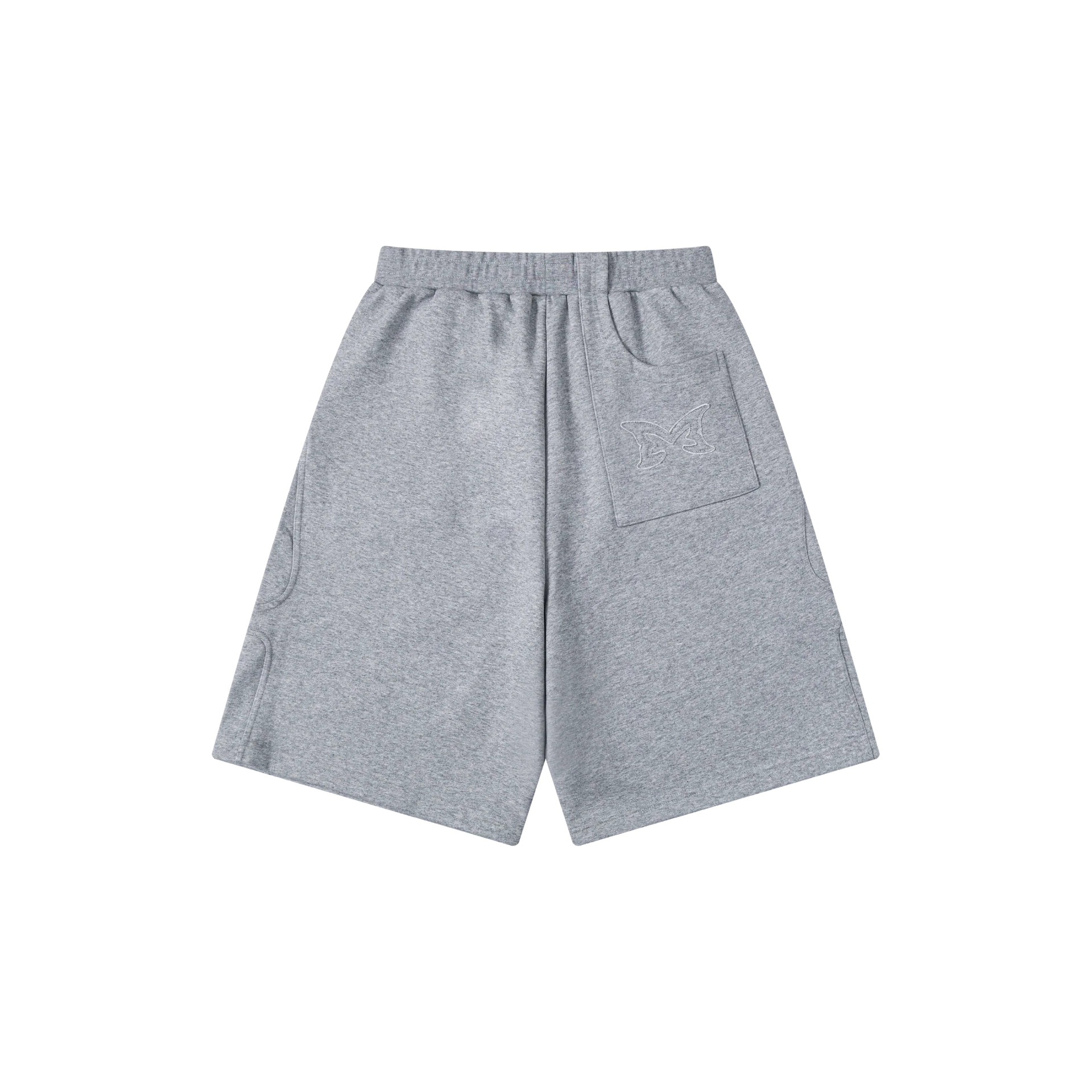 Split Panel Tracksuit Shorts (Grey)