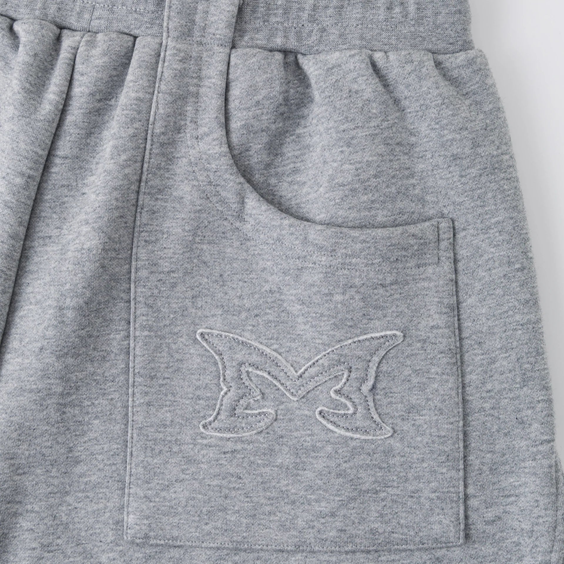 Split Panel Tracksuit Shorts (Grey)