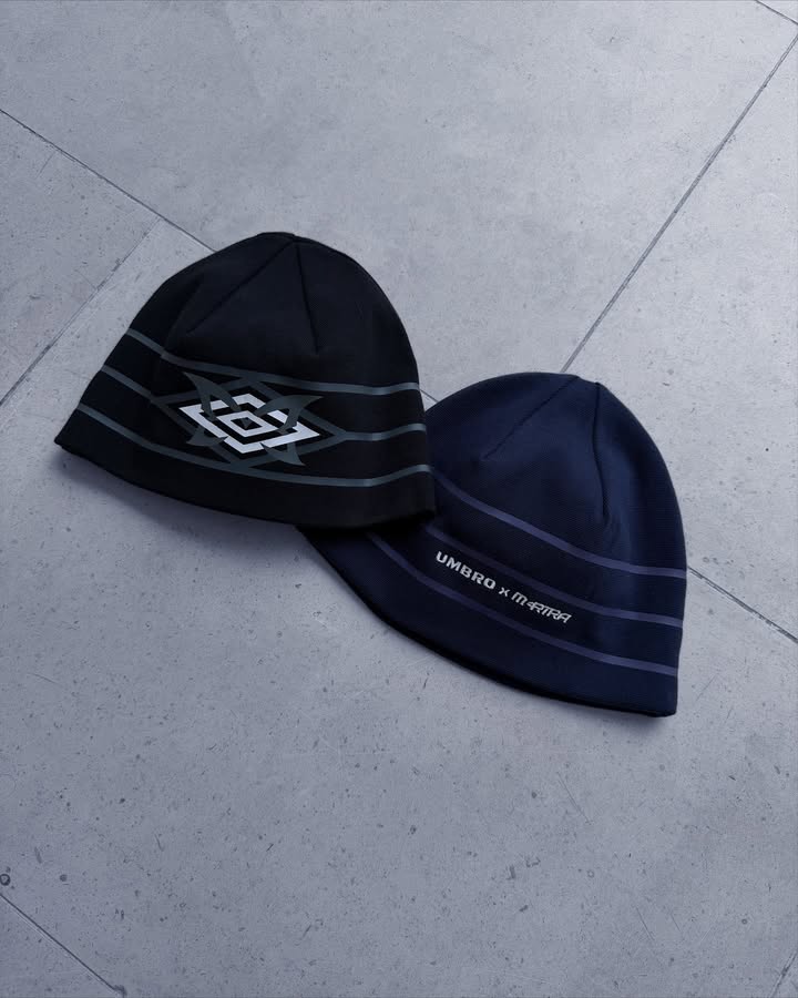 Mertra x Umbro Warm Up Beanie (Black / Navy)