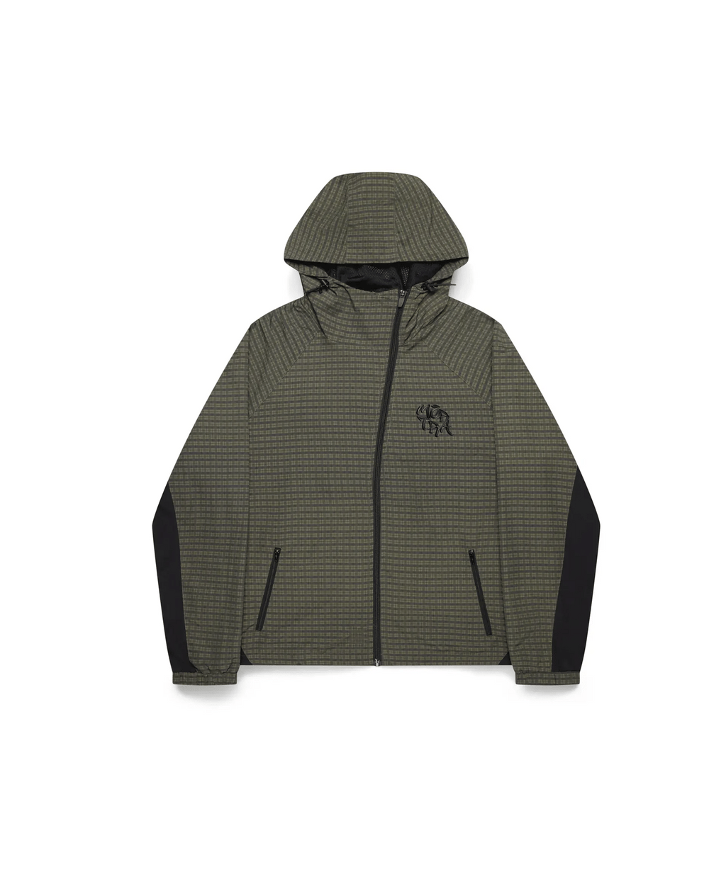 Asymmetrical Plaid Softshell (Green)