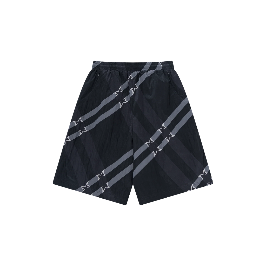 Merva Check Shorts (Black)