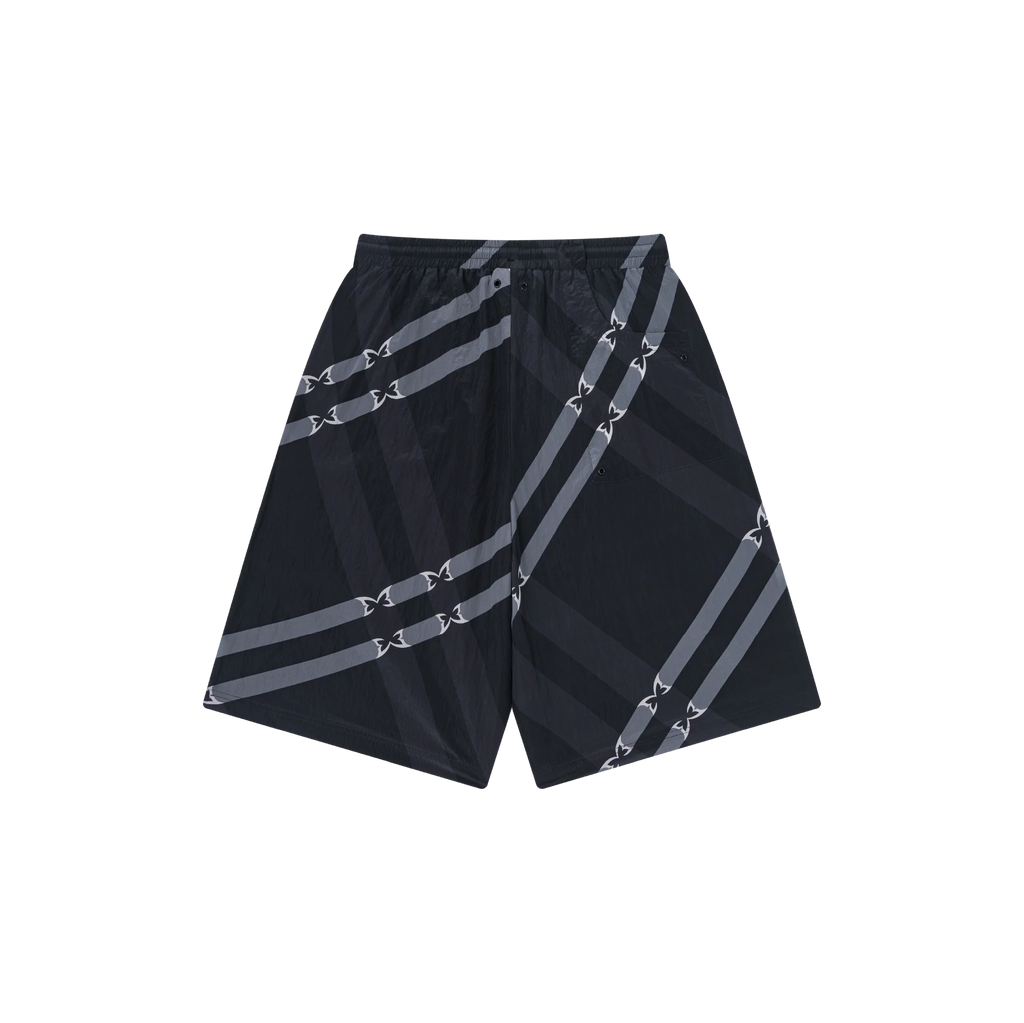 Merva Check Shorts (Black)