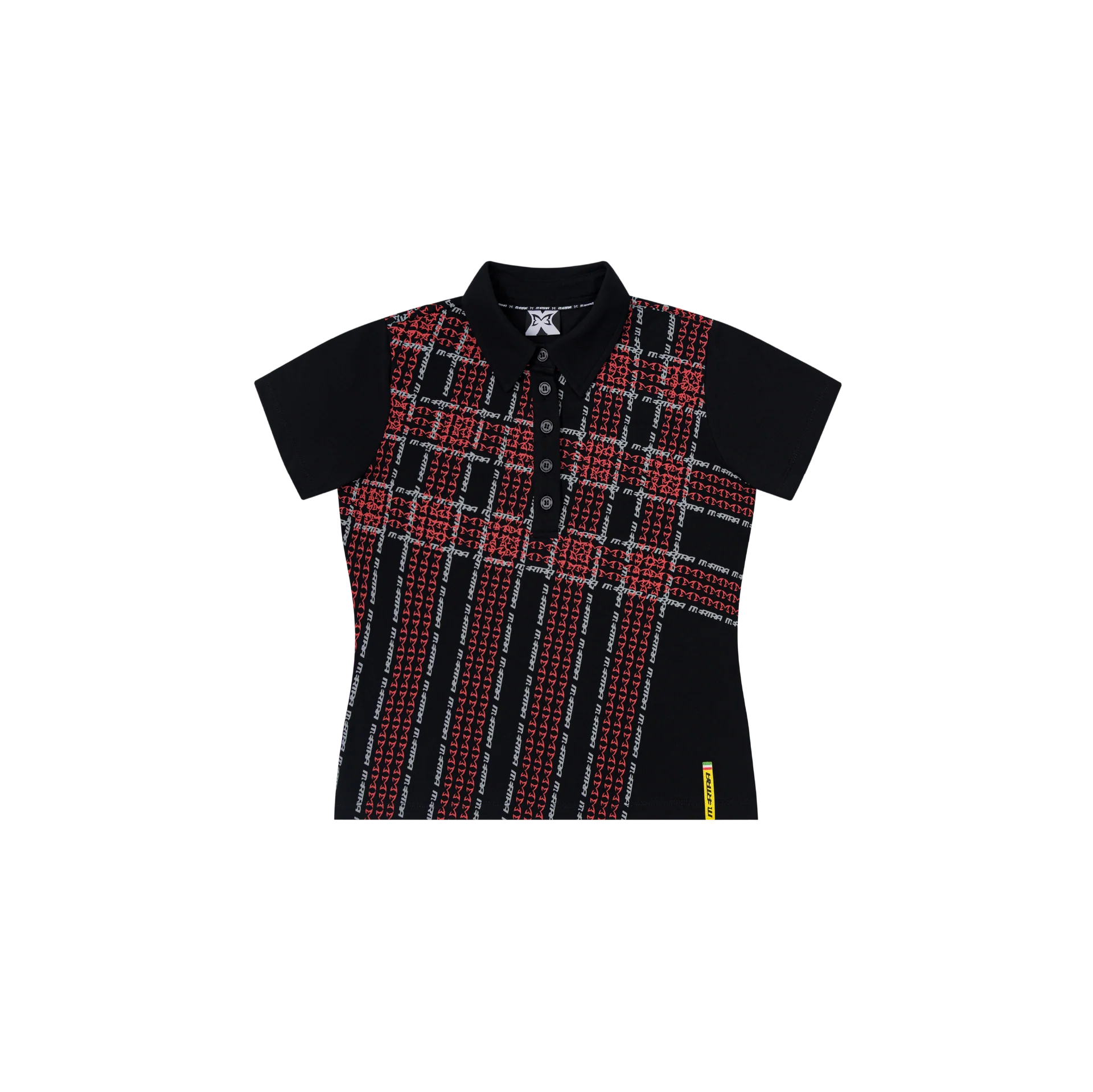 Women's Crosscut Polo (Black / Red)