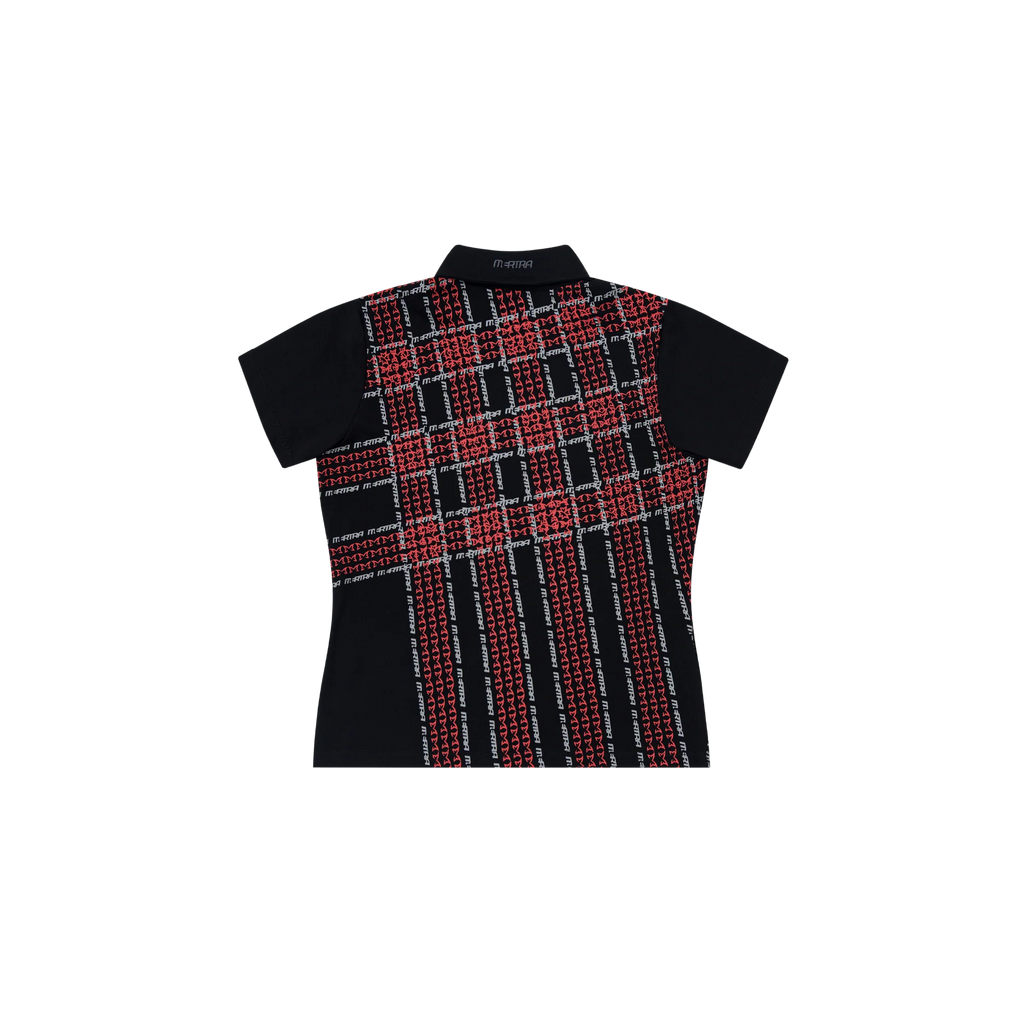 Women's Crosscut Polo (Black / Red)