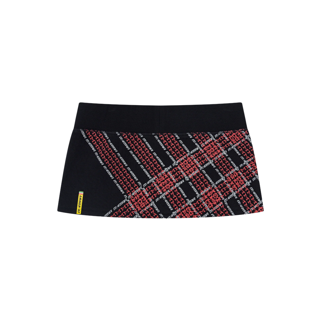Women's Crosscut Skirt (Black / Red)