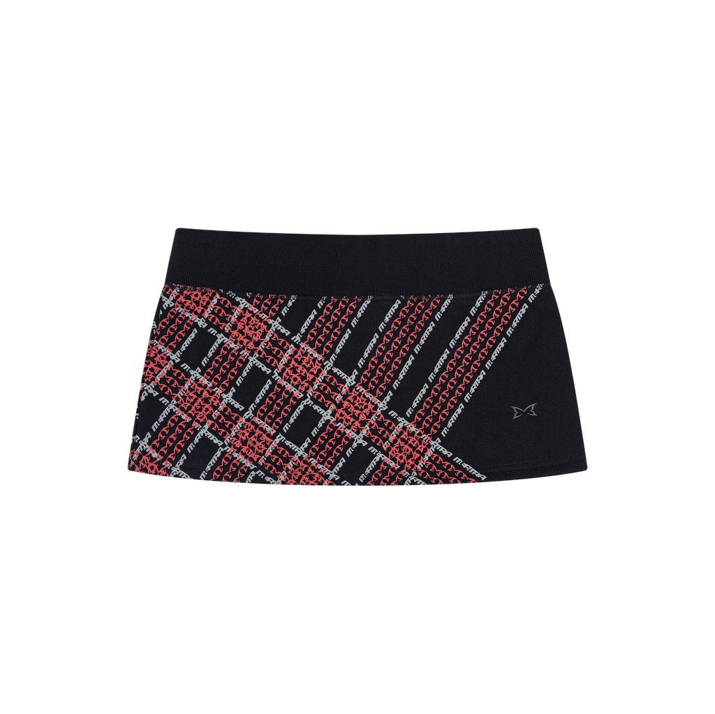 Women's Crosscut Skirt (Black / Red)