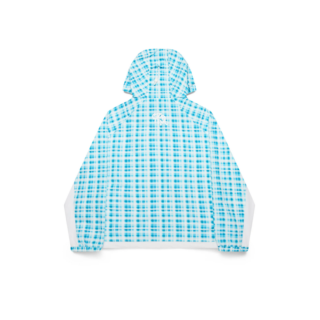 Asymmetrical Plaid Softshell (Blue)