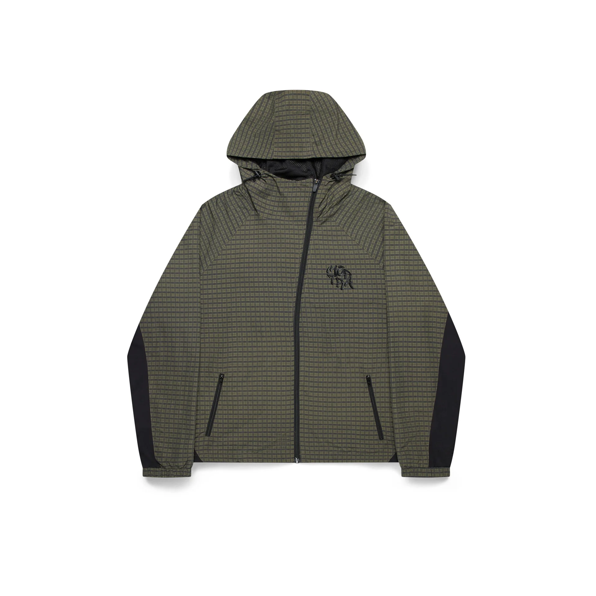 Asymmetrical Plaid Softshell (Green)